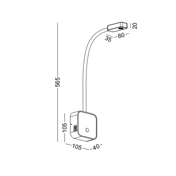 LWA424-WT-3W Bedroom led reading light - Image 2