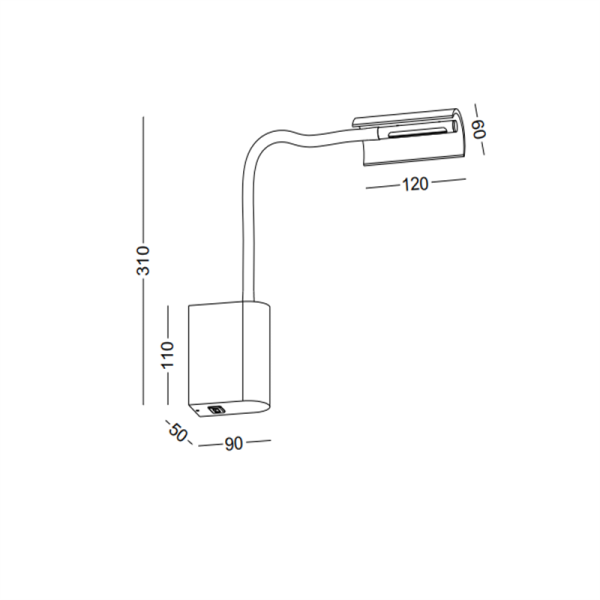 LWA428-WT-3W Bedroom led reading light - Image 3
