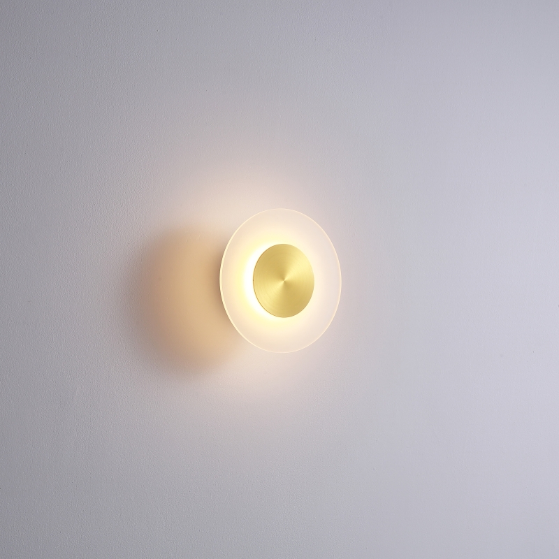 LWA434-GD-6W Acrylic diffuser round led wall lamp