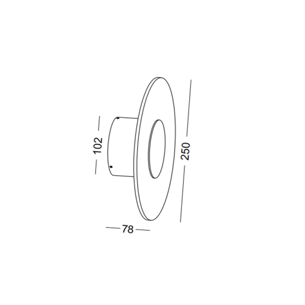 LWA435-GD-6W Acrylic diffuser round led wall lamp - Image 2