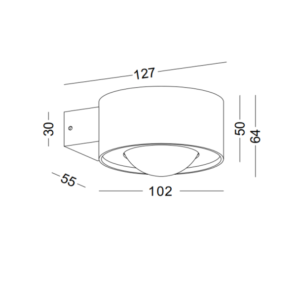 LWA443-BK-6W Led wall light - Image 2