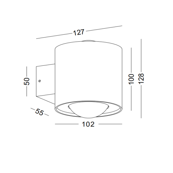 LWA444-WT-2*6W Sunset led wall lamp - Image 2