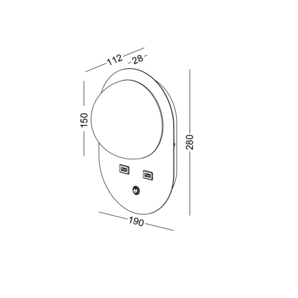 LWA448-CR-4W Hotel bedroom led reading light - Image 2