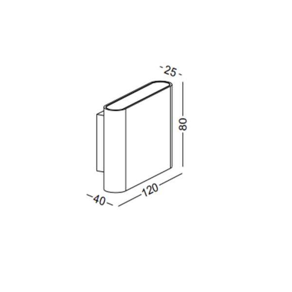 LWA454-WT-6W Modern style led outdoor wall light - Image 2