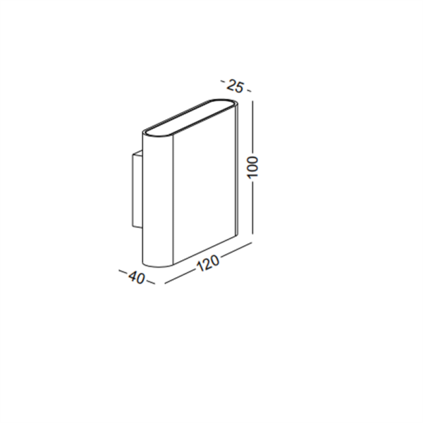 LWA455-BK-12W Modern style led outdoor wall light - Image 2