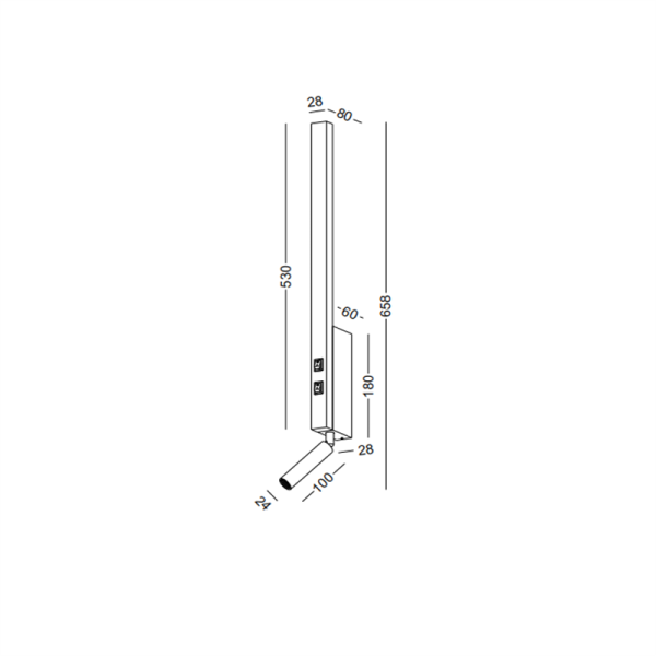 LWA474-WT-3W+5W Bedroom led reading light - Image 2