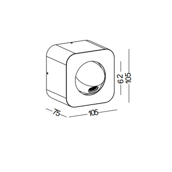 LWA477-WT-3W Led reading lamp for hotel guest rooms - Image 2