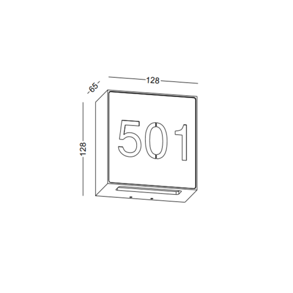 LWA480-BK-6W Square led outdoor wall light - Image 3