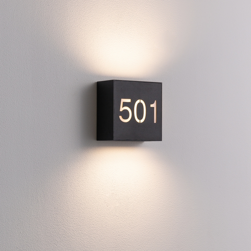 LWA480-BK-6W Square led outdoor wall light