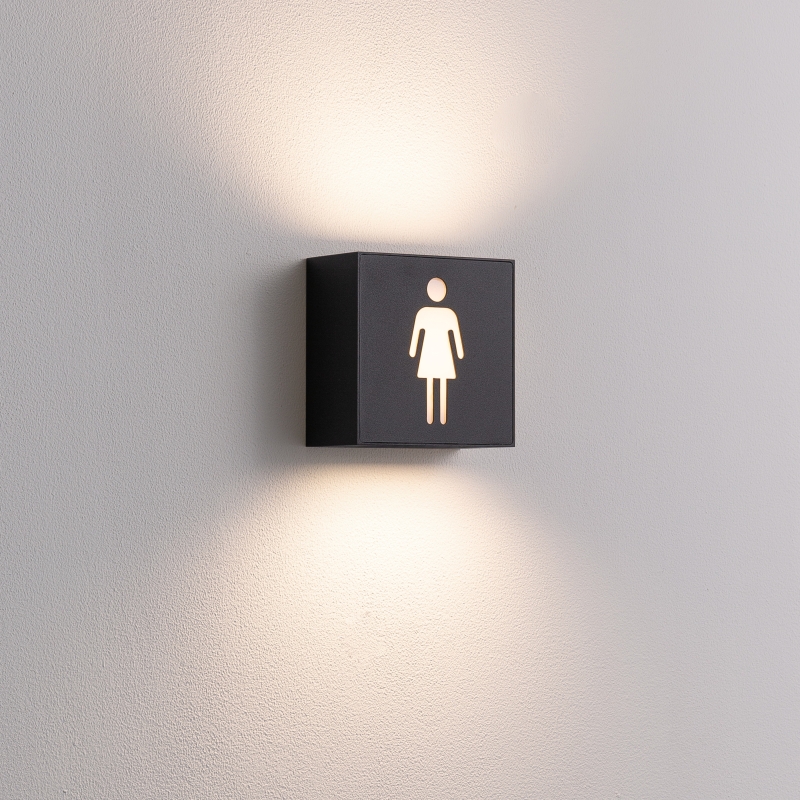 LWA482-BK-6W Square led outdoor wall lamp
