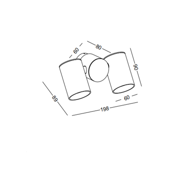 LWA493-2*5W Rotatable led outdoor wall light - Image 2