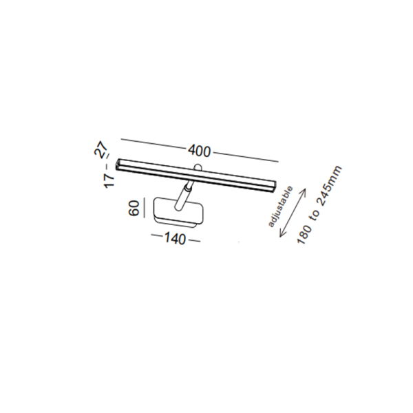 LWA514-BK-Led bathroom light picture light mirror light - Image 2
