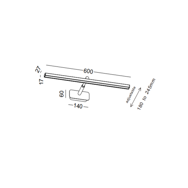 LWA516-BK-Led bathroom light picture light mirror light - Image 3