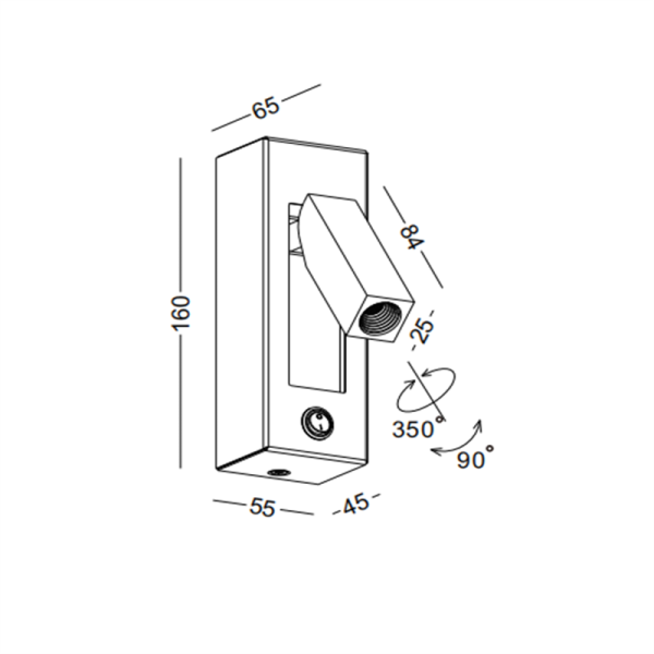 LWA542-WT-3W Led reading light - Image 2