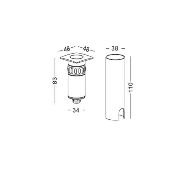ODL048A-IN220-3W Modern style led underground light - Image 2