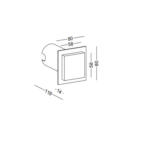 ODL052-3W Square led outdoor step light - Image 2