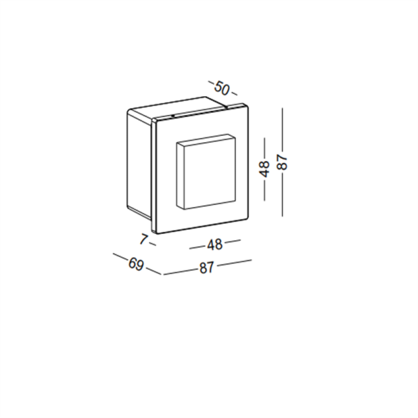 ODL054-BK-3W Square led outdoor step light - Image 3