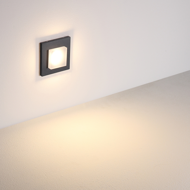 ODL054-BK-3W Square led outdoor step light