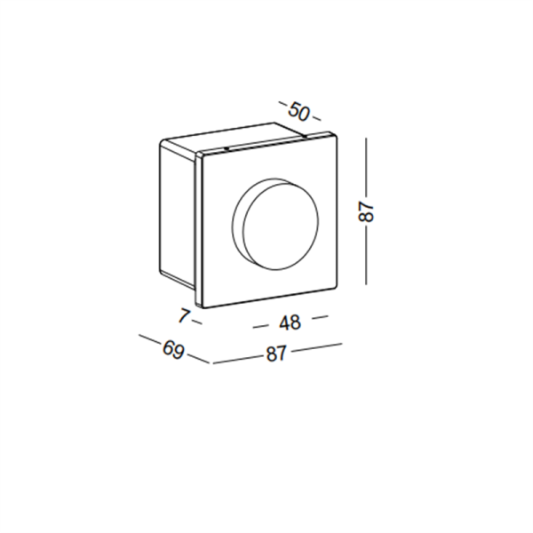 ODL056-BK-3W Square led outdoor step light - Image 3
