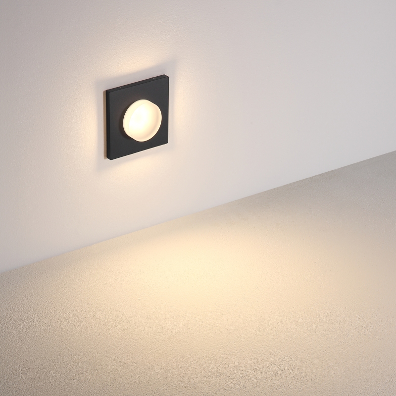 ODL056-BK-3W Square led outdoor step light