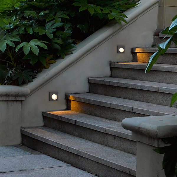 ODL056-BK-3W Square led outdoor step light - Image 2