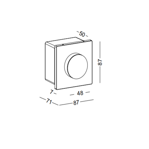 ODL057-BK-3W Square led outdoor step light - Image 2