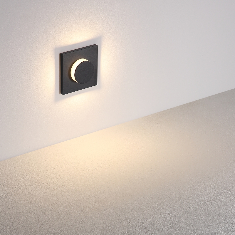 ODL057-BK-3W Square led outdoor step light