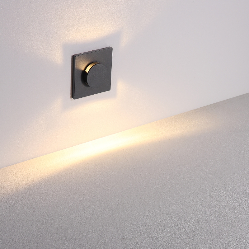 ODL059-BK-3W Square led outdoor step light