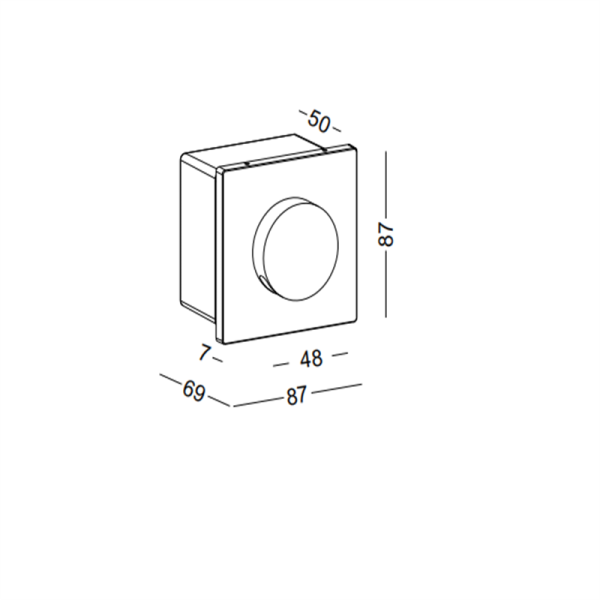 ODL060-BK-3W Square led outdoor step light - Image 2