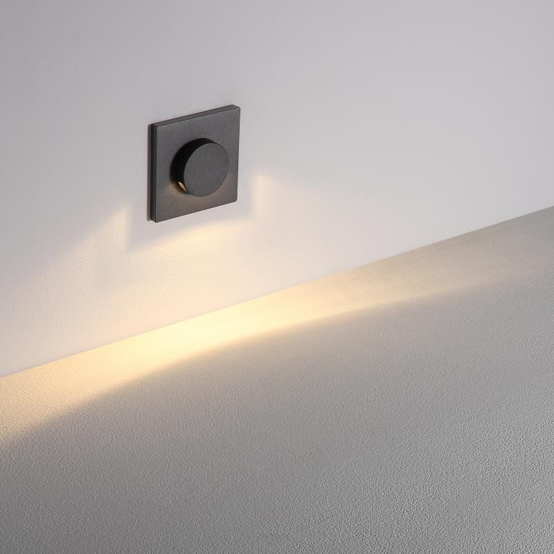 ODL060-BK-3W Square led outdoor step light