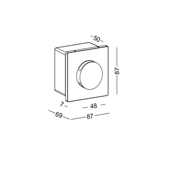 ODL061-BK-3W Square led outdoor step light - Image 2