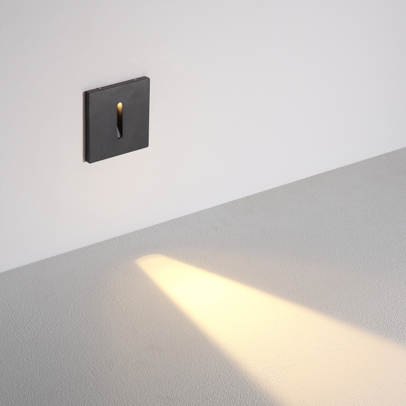 ODL063-BK-3W Square led outdoor step light