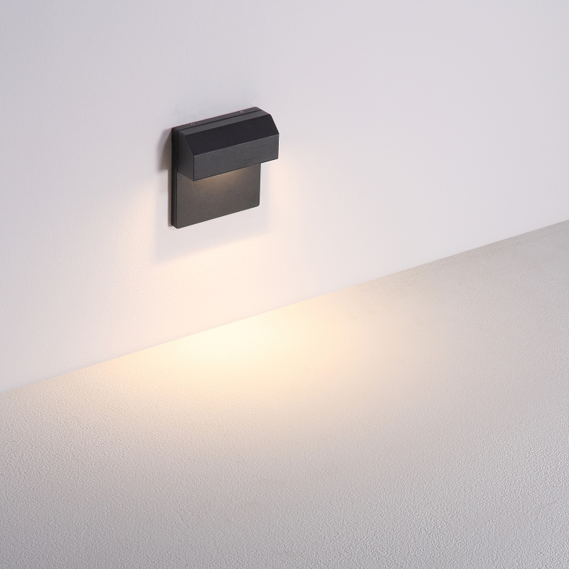 ODL064-BK-3W Square led outdoor step light