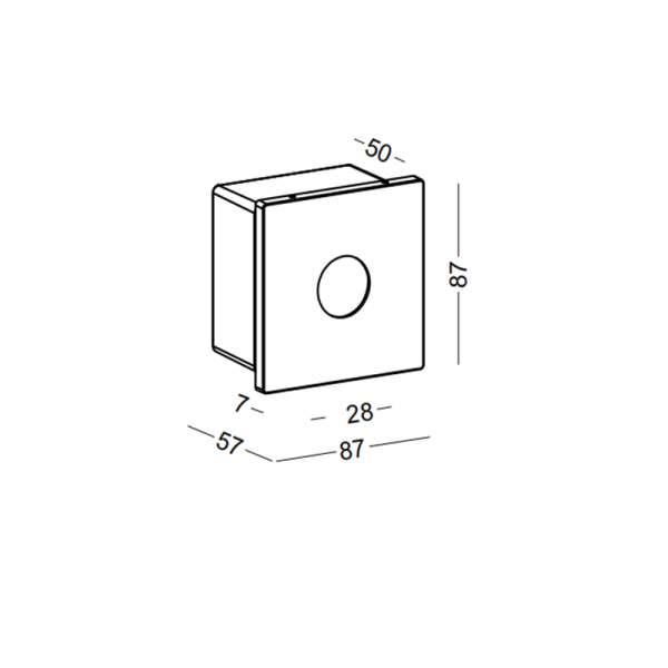 ODL065-BK-3W Square led outdoor step light - Image 3