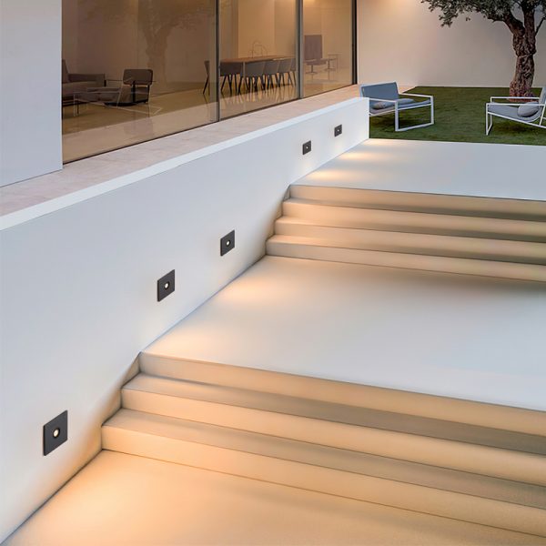 ODL065-BK-3W Square led outdoor step light - Image 2