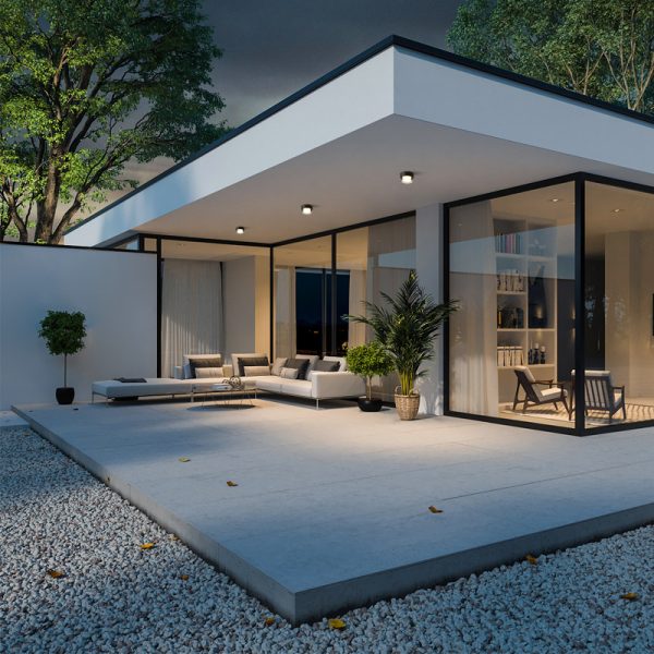LBL298-BK-10W Glass Led Outdoor Ceiling Light - Image 2