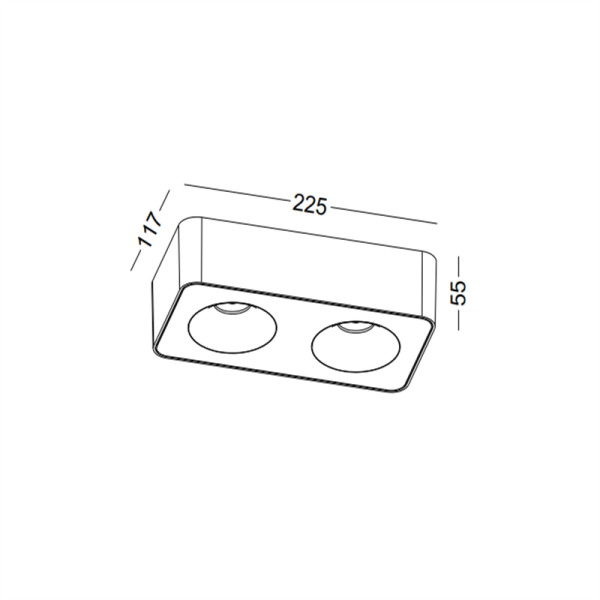 LBL722-WT-2*8W Led Surface Down Light - Image 2