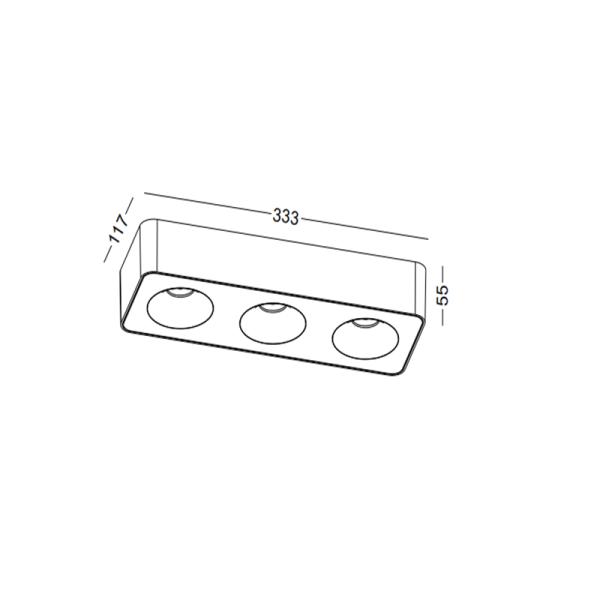 LBL723-WT-3*8W Led surface down light - Image 2
