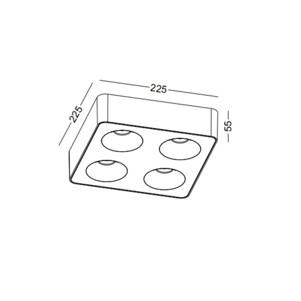 LBL724-BK-4*8W Led Surface Down Light - Image 2
