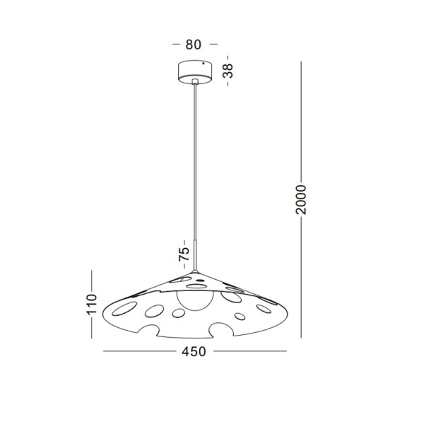 LPL415-BK-6W Art design led pendant light - Image 2