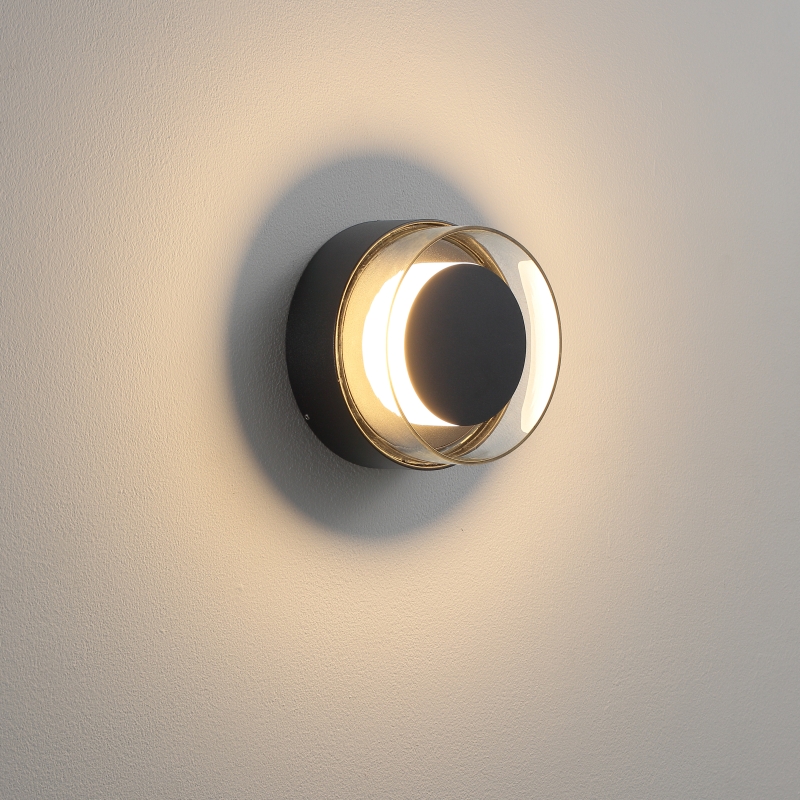 LWA358-BK-10W Glass Led Outdoor Wall Light