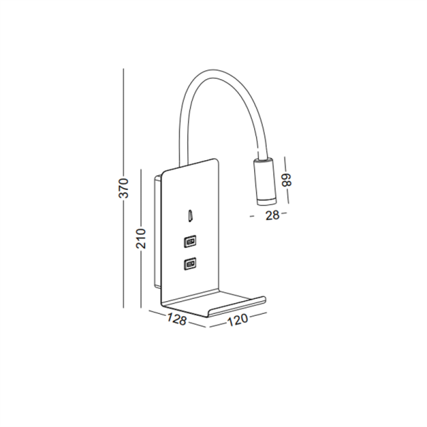 LWA498-WT-3W Led reading light - Image 3