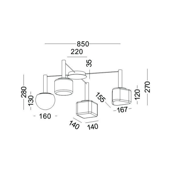 LBL346-Glass Shade Led Pendant Light - Image 3