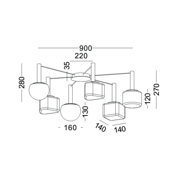 LBL348-Glass Shade Led Pendant Light - Image 3