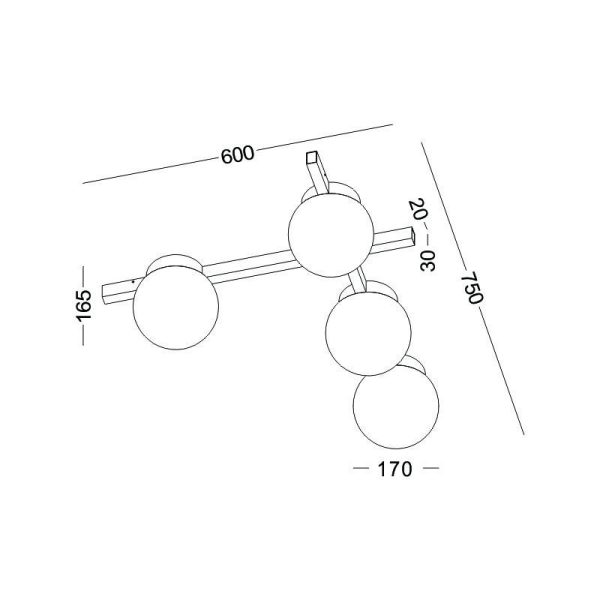 LBL379-Glass Shade Led Ceiling Light - Image 2