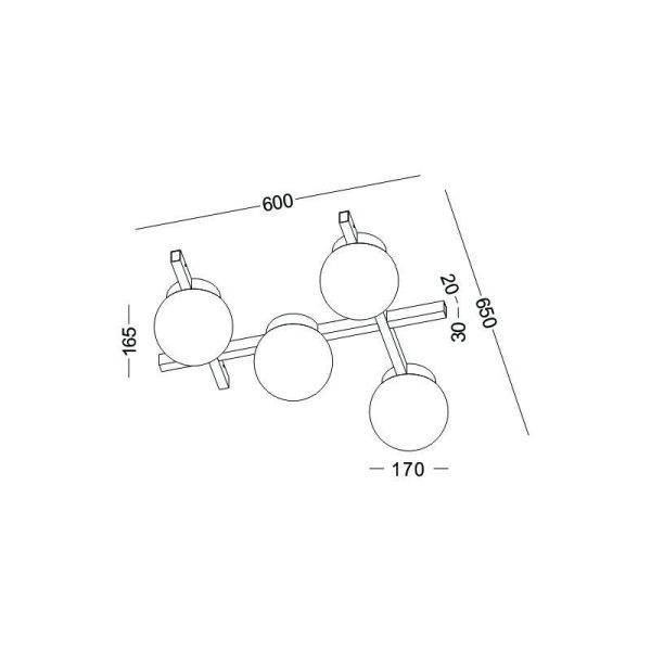 LBL380-Glass Shade Led Ceiling Light - Image 3