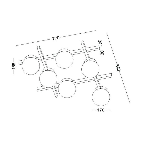 LBL381-Glass Shade Led Ceiling Light - Image 2