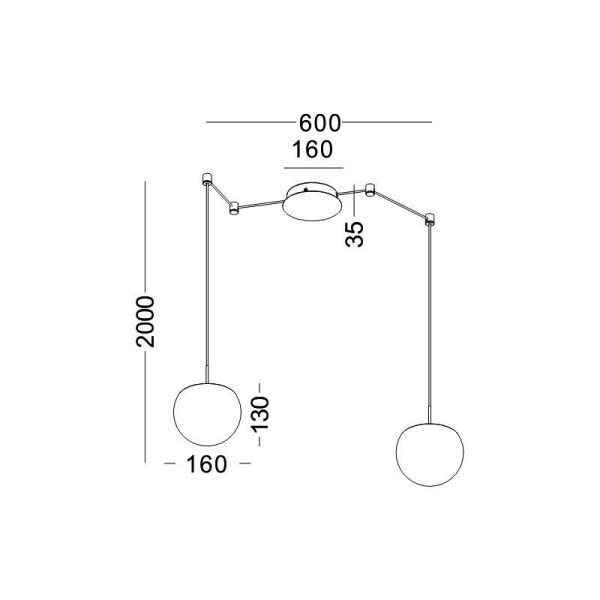 LPL418-Glass Shade Led Pendant Light - Image 2