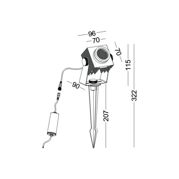 LSP247-12W Led Outdoor Spike Light - Image 2
