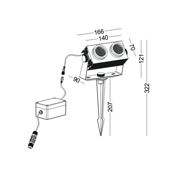 LSP248-2*12W Led Outdoor Spot Light - Image 3